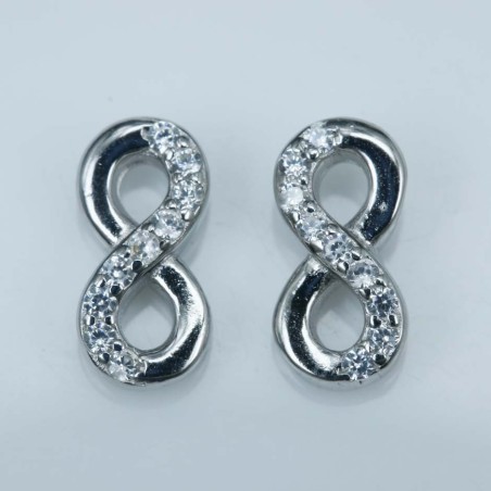 Earring Infinity 5x11mm. Circonia