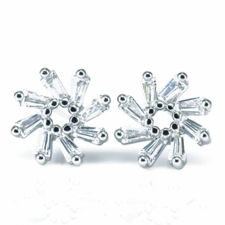 Earring Star 9mm. Circonia