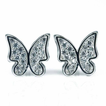 Earring Butterfly 8mm. Circonia