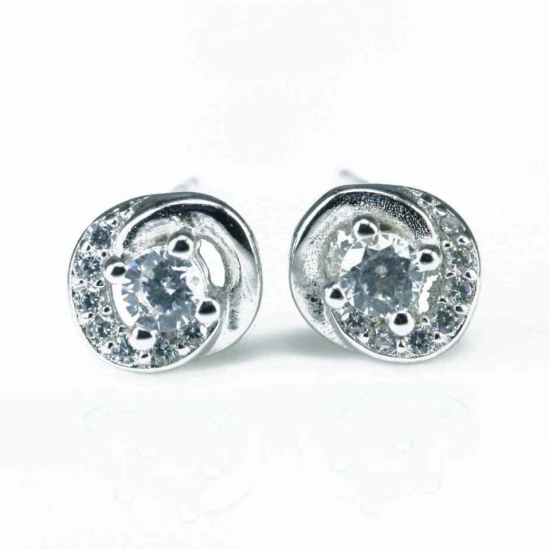 Earring Star 8mm. Circonia