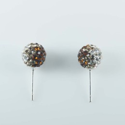 Earring ball 8mm. crystal...