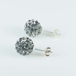 Earring ball 10mm. crystal...