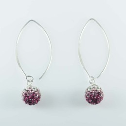 Ea hoop ball degrade 8mm. crystal rose color
