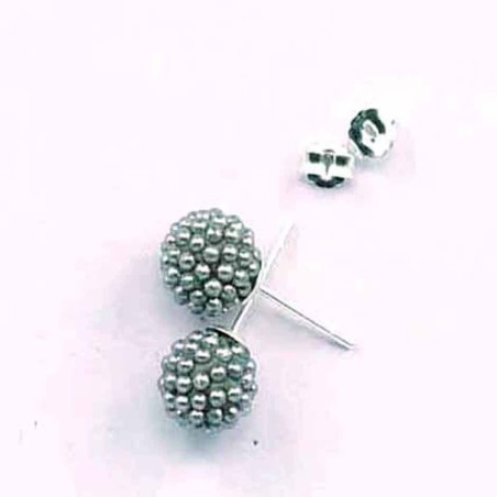 Earring ball 10m. micro pearl grey color