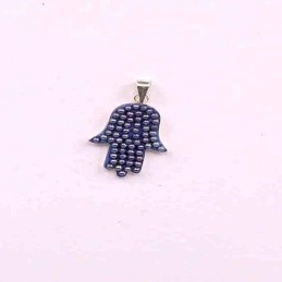 Pendant hand micropearl zafire color