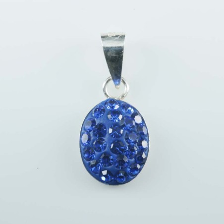 Pendant small Oval 8X12mm.crystal ligth zafire