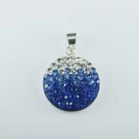 Pendant small round 16mm. crystal degrade zafire