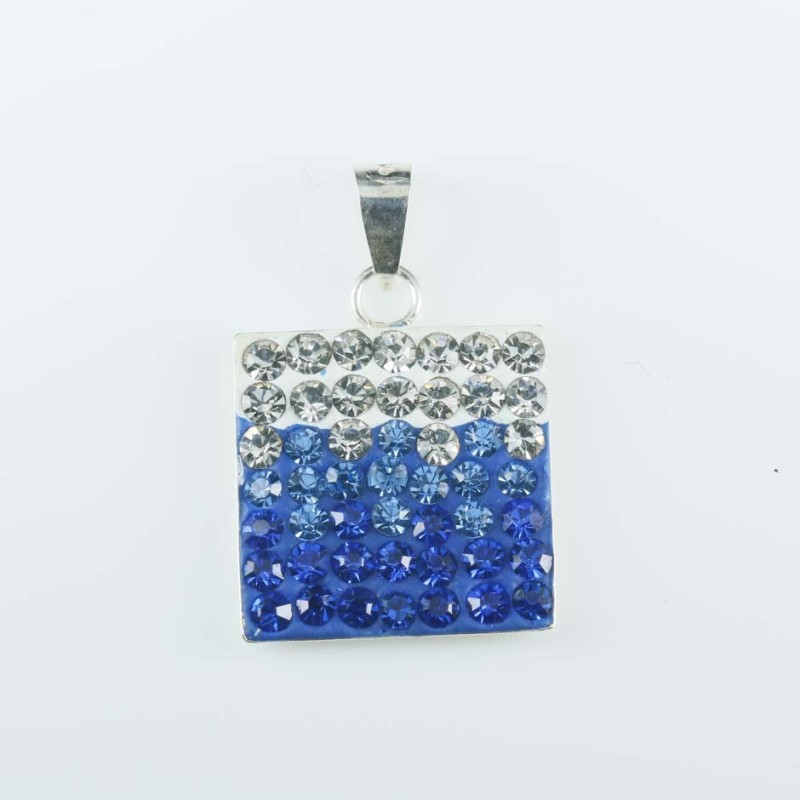 Pendant Square 15x19mm. Crystal degrade zafire