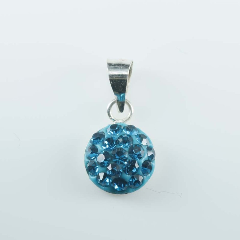 Pendant half ball rd. 8mm.Crystal b.zircon color Pendant half ball rd. 8mm.Crystal b.zircon color