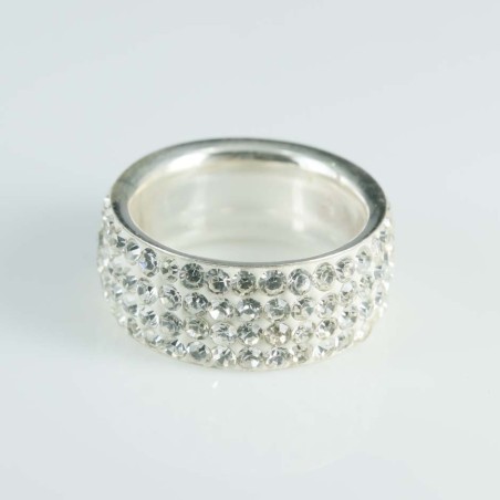 Ring 9mm. Crystal white color