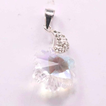 Pendant suaros.A snow 15mm. + moon crystal