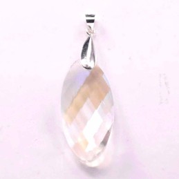 Pendant suaros.A Long Oval 30mm. white