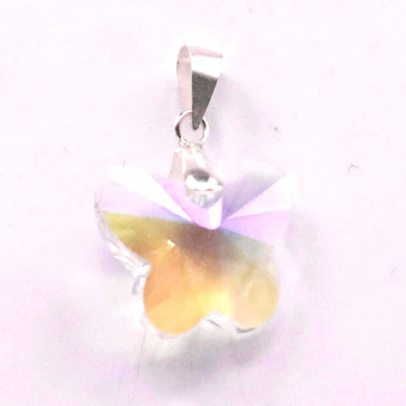 Pendant suaros.A Butterfly 15mm. white