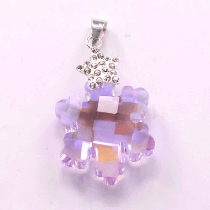 Pendant suaros.A snow 18mm. blue ab