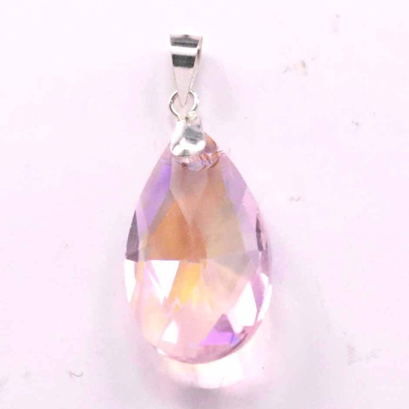 Pendant suaros.A Drop 12x24mm. Rose Color