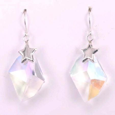 Earring suaros.A irregular with star plain