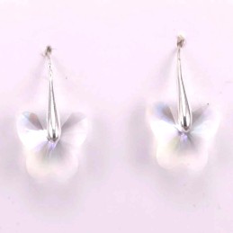 Earring suaros.Adrop 18mm. rose