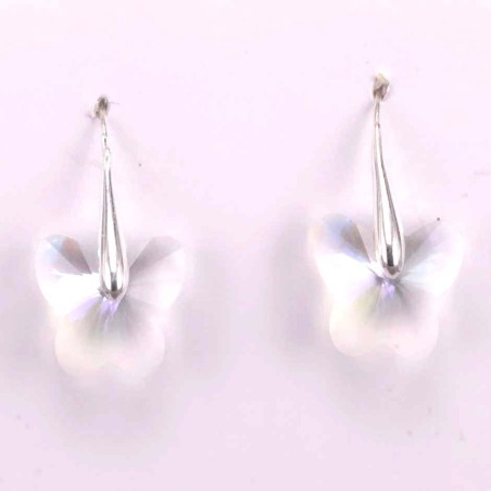 Earring suaros.Adrop 18mm. rose