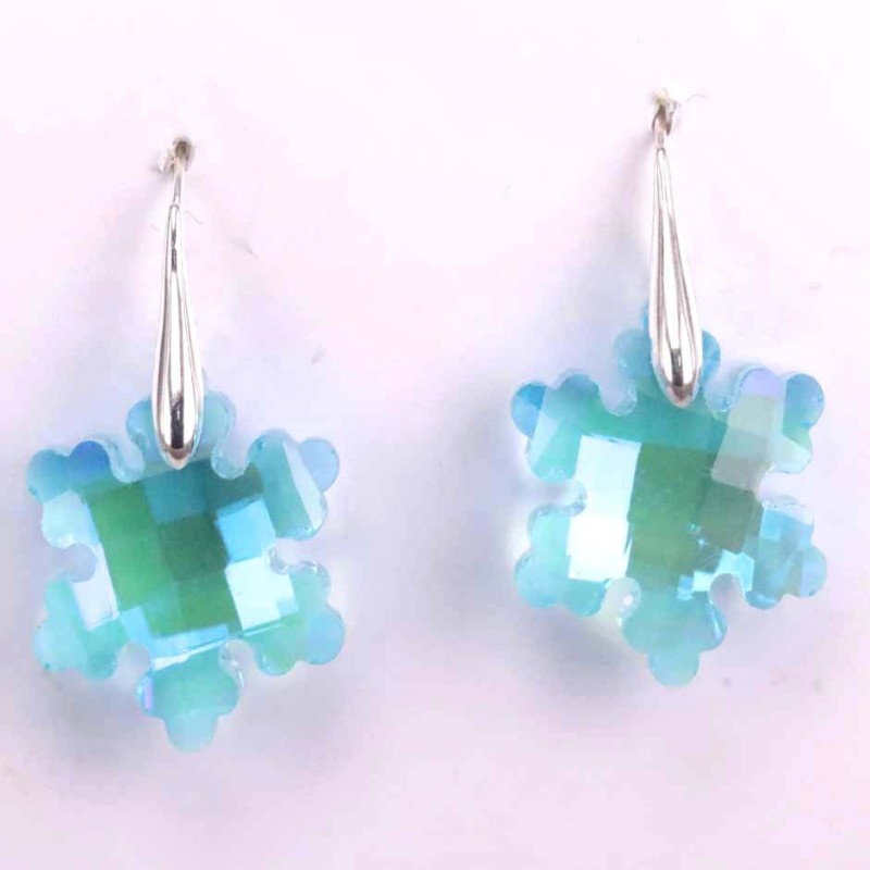 Earring suaros.A Snow 20mm. blue ab