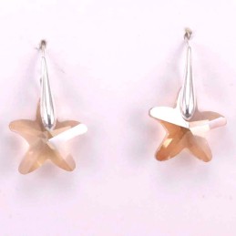 Earring suaros.A sea star 15mm. champain