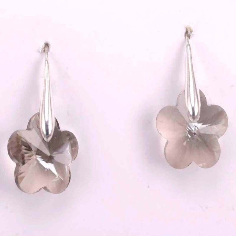 Earring Suaros. A Flower 15mm. grey