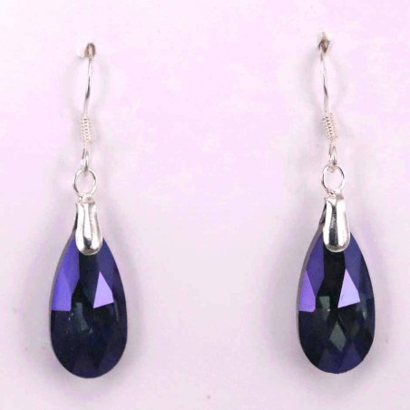 Earring Suaros. A Drop 18mm. Blue ab