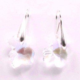 Earring Suaros. A Butterfly 15mm. white
