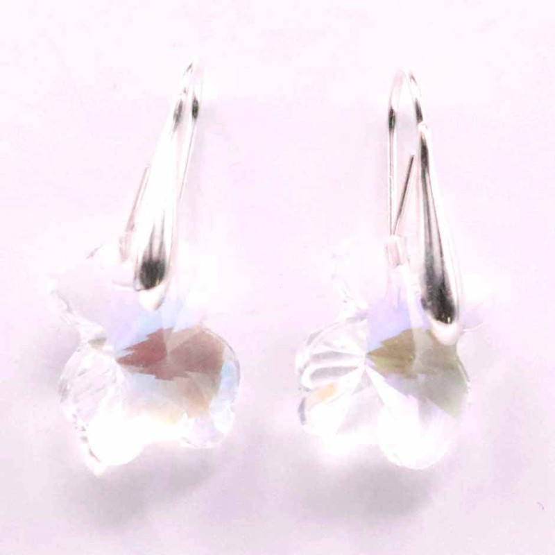 Earring Suaros. A Butterfly 15mm. white