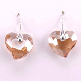 Earring Suaros. A Heart 18mm. champain