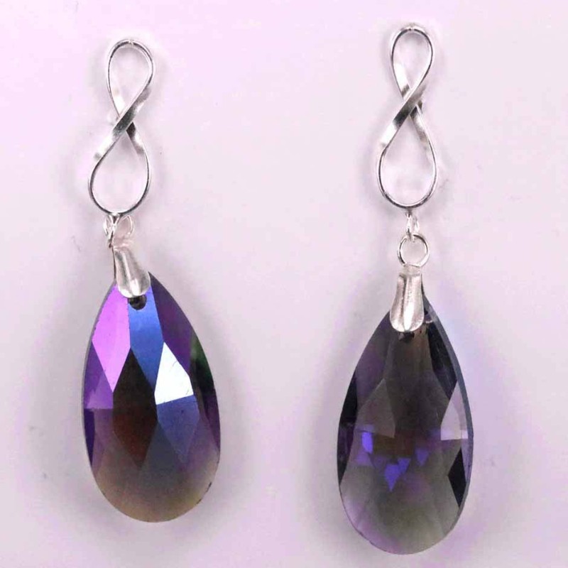 Earring Suaros. A Drop Ametisth Color