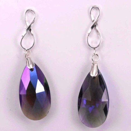 Earring Suaros. A Drop Ametisth Color