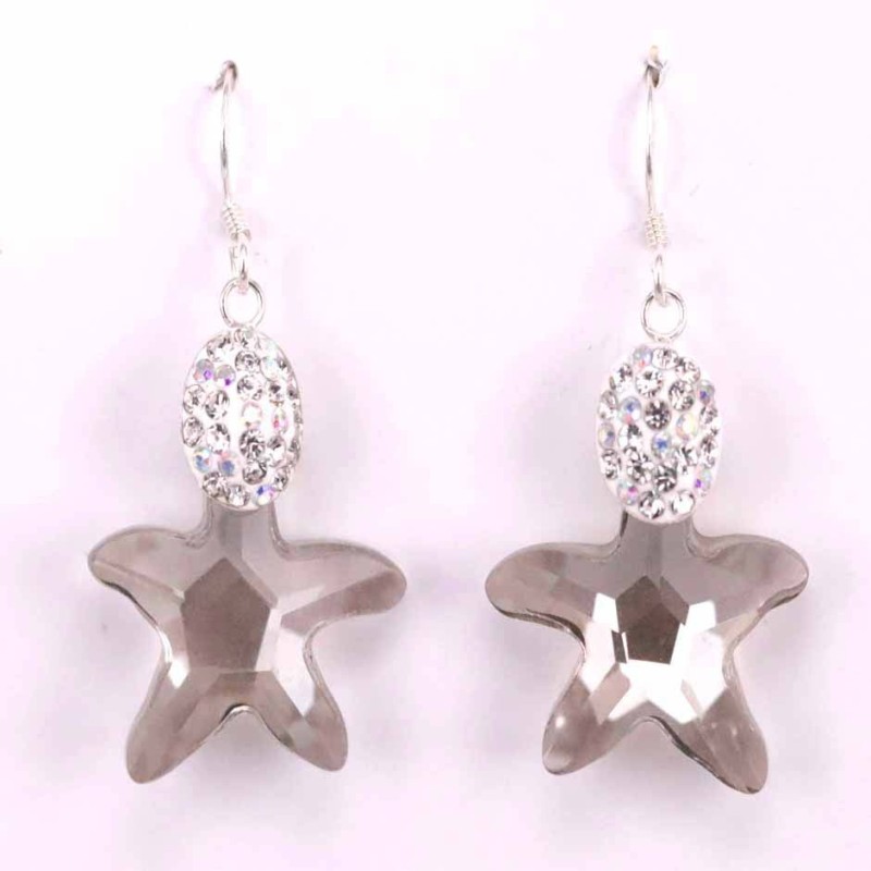 Earring Suaros. A Sea Star Grey Color