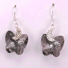 Earring Suaros. A Butterfly Grey Color