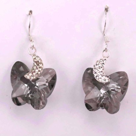 Earring Suaros. A Butterfly Grey Color