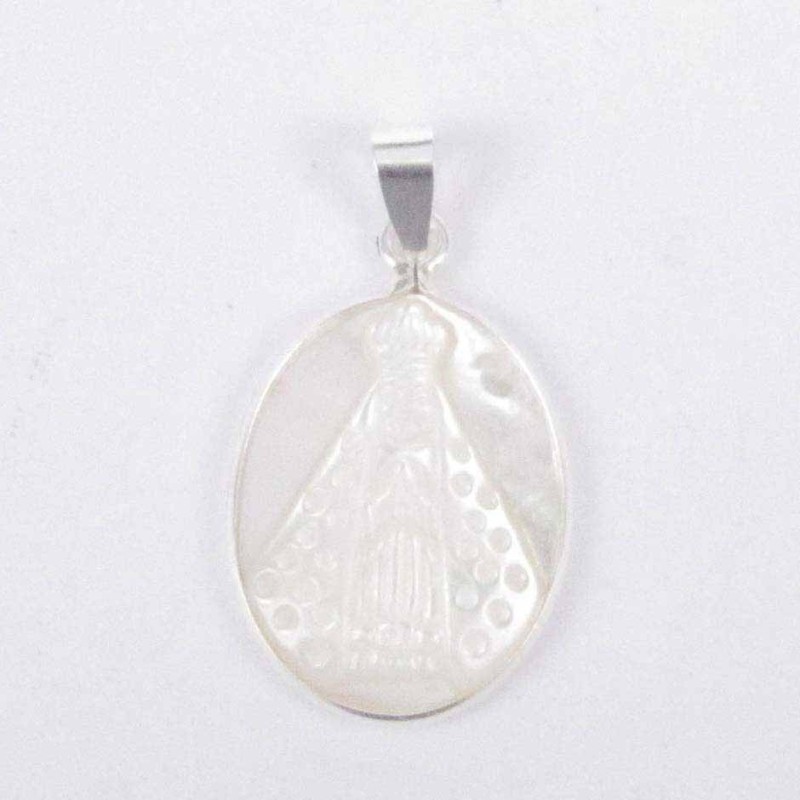 Pendant Virgin 20mm. MOP laser cuting