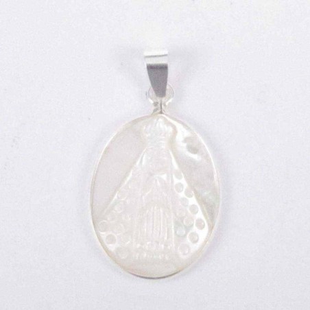 Pendant Virgin 20mm. MOP laser cuting