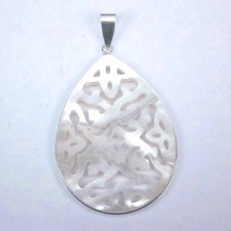 Pendant 42mm. MOP laser cuting