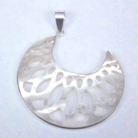 Pendant 42mm. Square MOP laser cuting