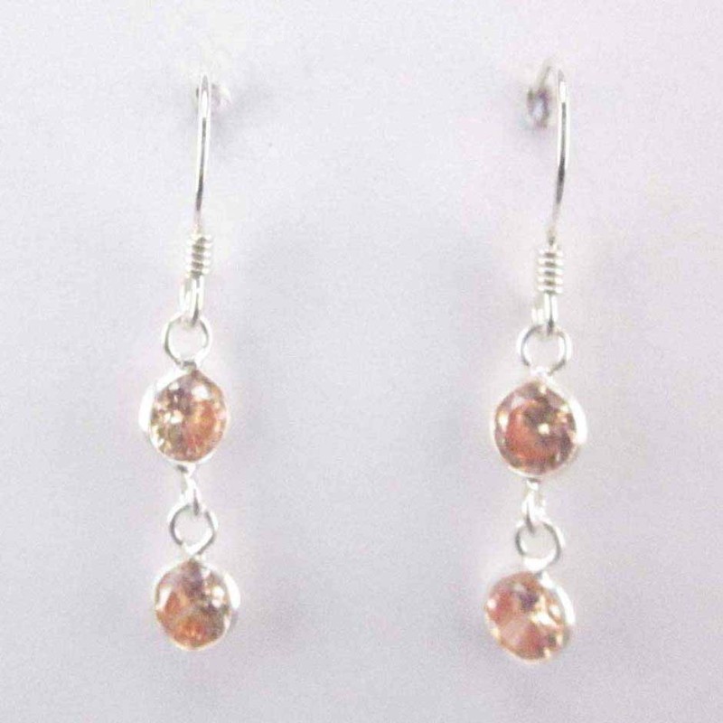 Ea c.z. 2 st. rd 6mm. Citrine Color
