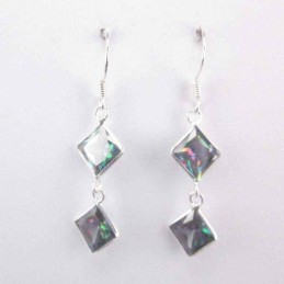 Ea c.z. 2 st. sq 6x6mm. Rainbow Color