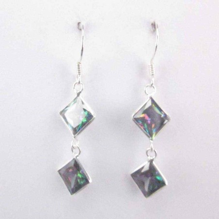 Ea c.z. 2 st. sq 6x6mm. Rainbow Color