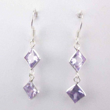 Ea c.z. 2 st. sq 8x8mm. Ligth Ametisth color