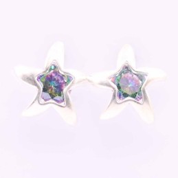 Ea C.Z. Sea Star 13mm. Rainbow Color