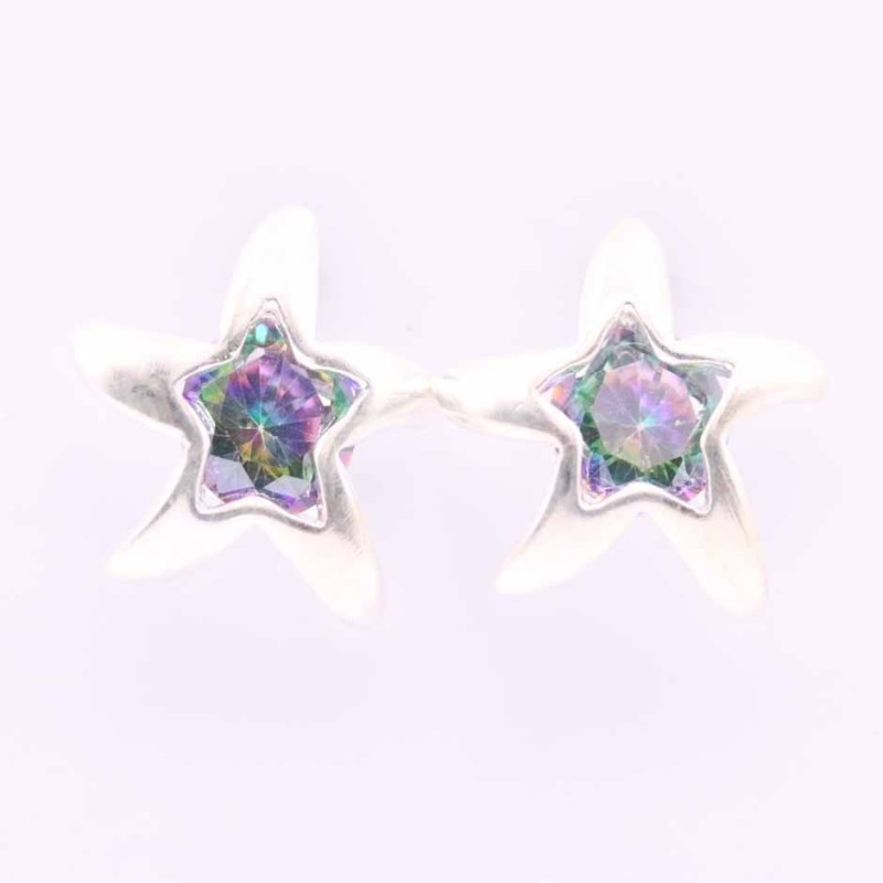 Ea C.Z. Sea Star 13mm. Rainbow Color