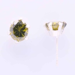 Ea Round Pounds 9mm. C.Z. Peridote color