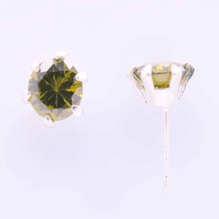 Ea Round Pounds 9mm. C.Z. Peridote color