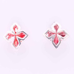 Ea Flower Star C.Z. Garnet Color