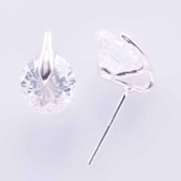 Earring Circonia C.Z. Round