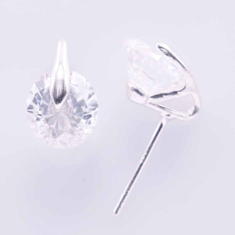 Earring Circonia C.Z. Round