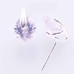 Earring Circonia C.Z. Round